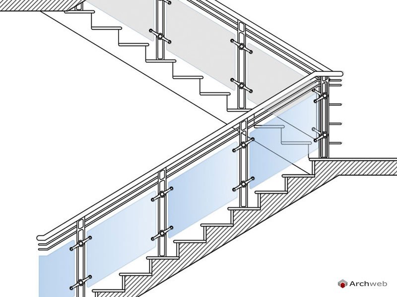 staircase glass drawings